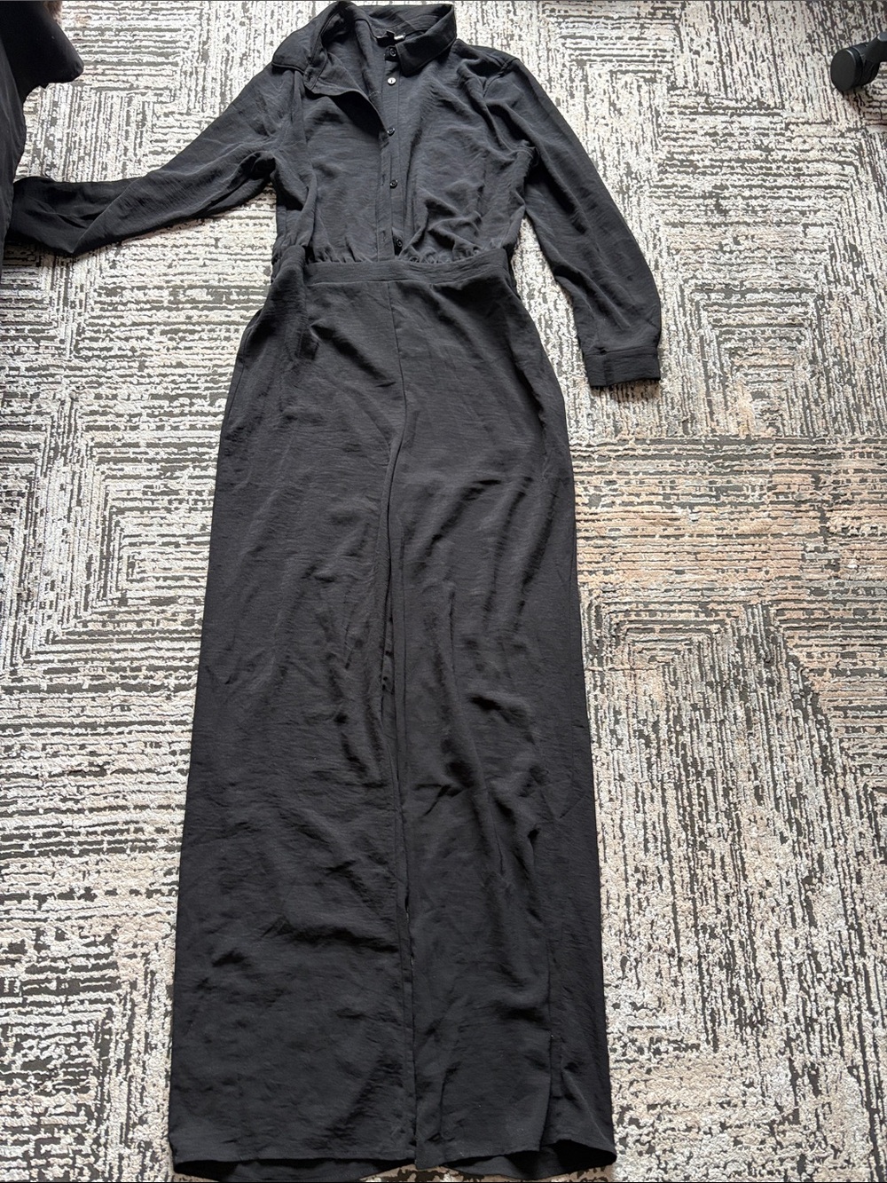Black Long Sleeve Jumpsuit